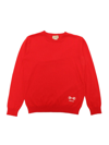 Gucci Kids' Cotton Sweater With Horsebit In Red