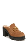 Veronica Beard Wynter Leather Heeled Loafer Mules In Hazelwood