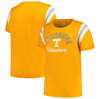 Profile Tennessee Orange Tennessee Volunteers Plus Size Striped Tailgate Scoop Neck T-shirt In Tennessee Orange