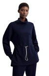 Varley Freya Turtleneck Sweatshirt In Sky Captain