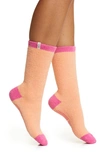 Ugg Paityn Cozy Gripper Crew Socks In Pamplemousse