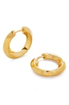Monica Vinader Power Small Hoop Earrings In 18ct Gold Vermeil