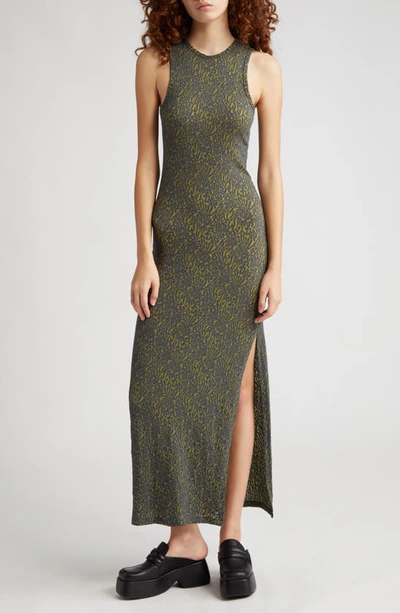 Eckhaus Latta Shrunk Jacquard Maxi Dress In Cash