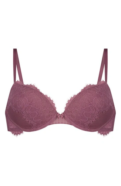 Hunkemoller Meghan lace non padded demi bra with detail strap in