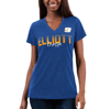 G-iii 4her By Carl Banks Royal Chase Elliott Snap V-neck T-shirt In Royal