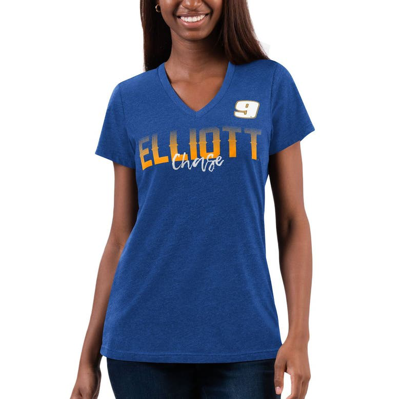 G-iii 4her By Carl Banks Royal Chase Elliott Snap V-neck T-shirt