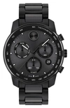 Movado Men's Bold Verso Swiss Quartz Chrono Black Ceramic Watch 44mm In Black