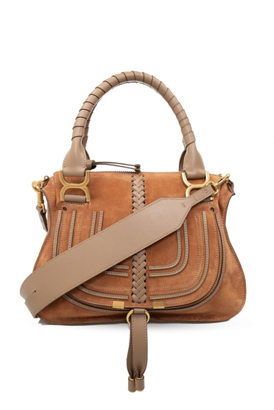 Chloé Marcie Small Shoulder Bag In Brown