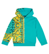 VERSACE BAROCCODILE COTTON JERSEY HOODIE