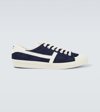 Tom Ford Man Sneakers Midnight Blue Size 9 Leather In Black
