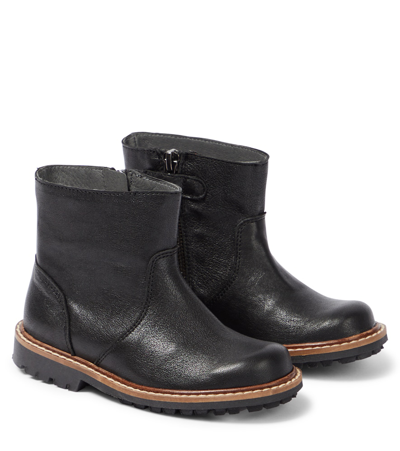 Bonpoint Kids' Stiefel Bonie Aus Leder In Black