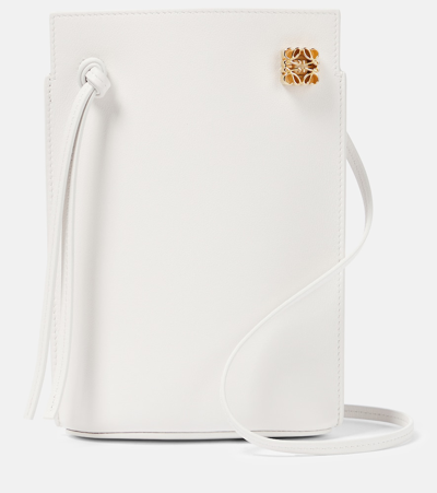 Loewe Schultertasche Dice Pocket Aus Leder In White