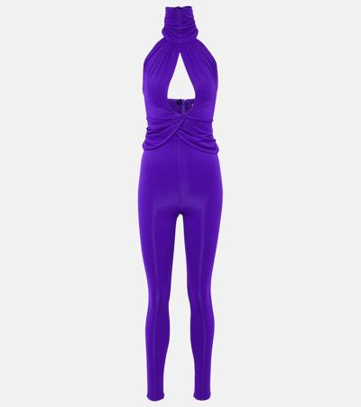 Magda Butrym Jumpsuit Aus Jersey In Purple