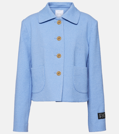 Patou Jacke Aus Baumwolle Und Leinen In Blue