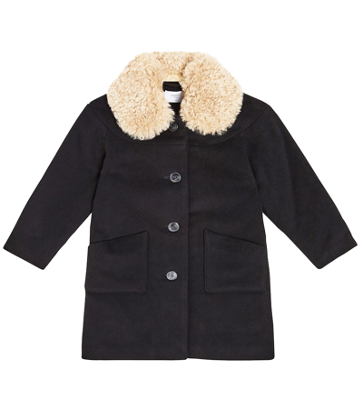 Paade Mode Kids' Mantel Aus Einem Wollgemisch In Black