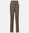 JOSEPH TURNCHAPEL MID-RISE WOOL AND MOHAIR PANTS