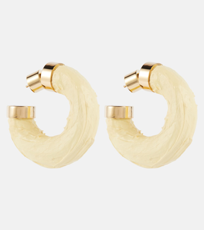 Jacquemus Trompe-l'oeil Hoop Earrings In Gold