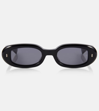 Jacques Marie Mage Besset Oval-acetate Sunglasses In Black