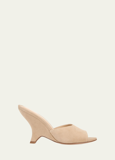 Veronica Beard Women's Edna 83mm Suede Wedge Sandals
