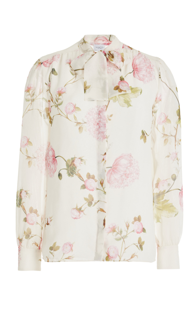 Giambattista Valli Floral-print Silk Blouse In Multi