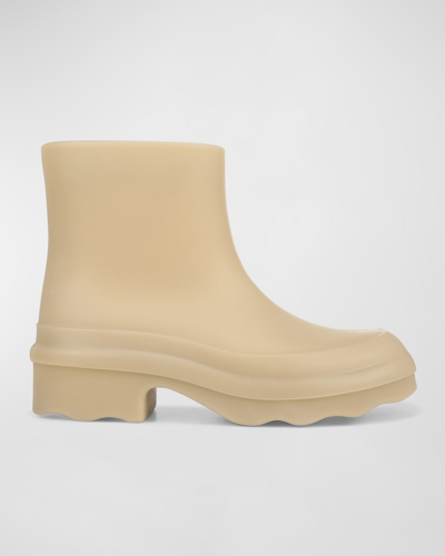 Vince Rubber Ankle Rain Boots In Light Straw