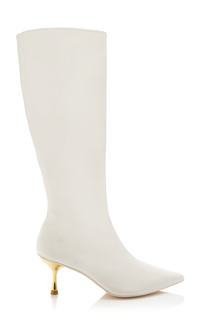 Simkhai Women's Sam Pointed Toe High Heel Boots In Ivory