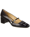 Jimmy Choo Women 'elisa 45' Black Pumps With Pearl Detail In Patent Leather Woman In Black