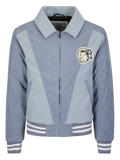 Billionaire Boys Club Logo-patch Corduroy Bomber Jacket In Blue