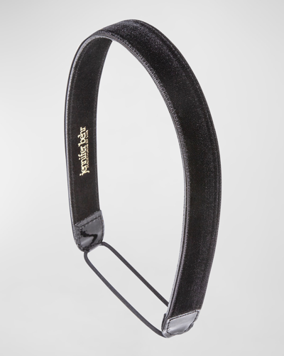 Jennifer Behr Velvet Headwrap In Black
