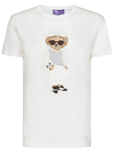 Ralph Lauren Cable Bear T-shirt Tshirt In White