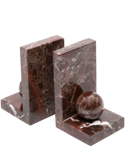 Soho Home Red Prato Marble Bookends