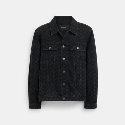 Coach Outlet Signature Denim Jacket In Black