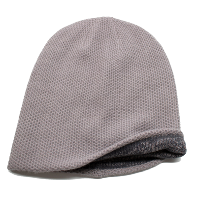 Portolano Cashmere Reversible Slouchy Hat In Grey