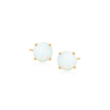 Ross-simons 5mm Opal Stud Earrings In 14kt Yellow Gold In White