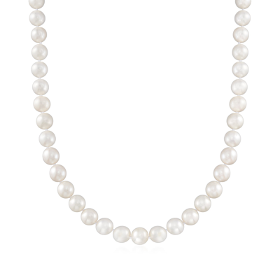 Ross-simons 9-10mm Cultured Pearl Necklace With A Sterling Silver Magnetic Clasp In Multi