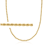 Ross-simons Italian 2.2mm 18kt Yellow Gold Rope-chain Necklace In Yellow