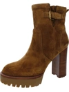 Veronica Beard Hannigan Womens Suede Lug Sole Ankle Boots In Multi