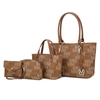 Mkf Collection By Mia K Alexy Tote M Signature 4 Pcs Set Handbag In Brown