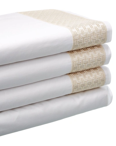 Maurizio Italy Basket Weave Sheet Set In White