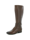 Naturalizer Reid Womens Leather Block Heel Knee-high Boots In Brown