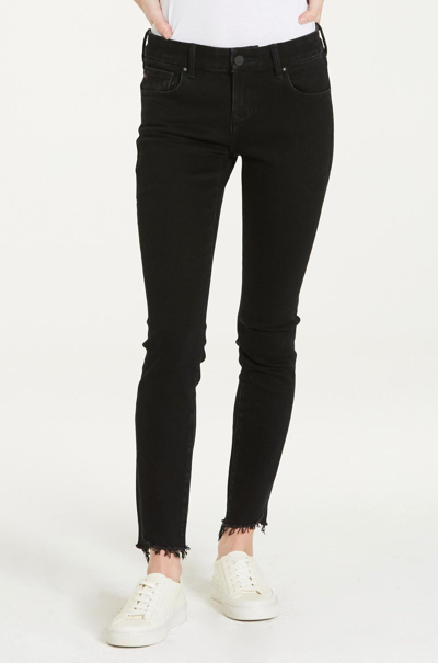 Dear John Denim Joyrich Low Rise Skinny With Step Hem Jean In Black