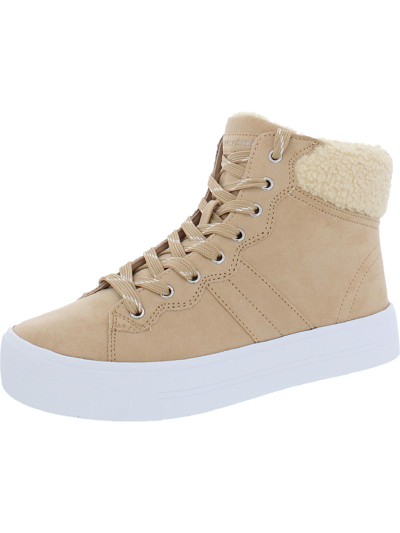 Marc Fisher Dapyr Womens Faux Suede High Top Casual And Fashion Sneakers In Brown