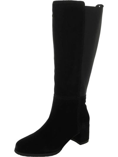 Naturalizer Brent Womens Leather Wide Calf Knee-high Boots In Black