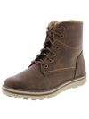 Cliffs By White Mountain Hearty Knit Collar Lace-up Boot In Brown