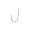Rs Pure By Ross-simons Diamond-accented Double-piercing Single Earring In 14kt Yellow Gold In Gold