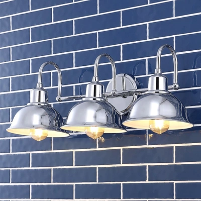 Jonathan Y Frisco 26.5" 3-light Farmhouse Industrial Iron Shade Vanity