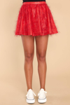 Queen Of Sparkles Tinsel Skort In Red In Red