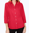 Foxcroft Mary Button-up Blouse In Red