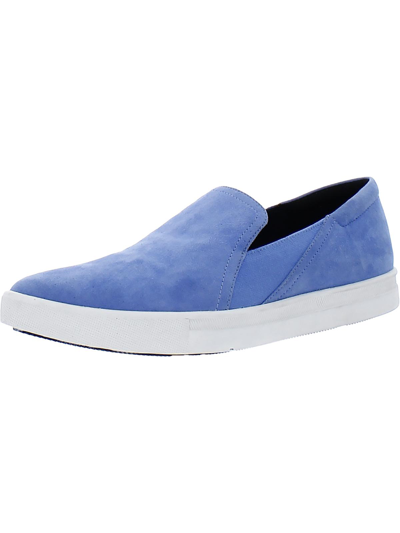 27 Edit Tyra Womens Suede Laceless Loafers In Blue