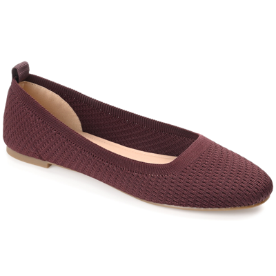 Journee Collection Maryann Knit Flat In Pink
